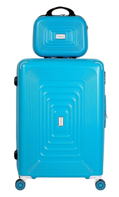 kirilmaz valiz makyaj cantasi mavi 2 li set 8683255012075 3927